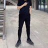 VACK夏季時(shí)尚修身小腳褲休閑褲潮流九分褲男生冰絲褲子男裝束腳褲男 569黑色 XL (推薦體重115-130斤) 曬單實(shí)拍圖