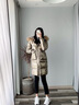 俏婷朵新國(guó)標(biāo)白鴨絨羽絨服新款大毛領(lǐng)女士冬季韓版過膝派克服中長(zhǎng)款小個(gè) 7719黑色【貉子毛領(lǐng)】 S 80-105斤 曬單實(shí)拍圖