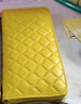 絲芙倫品牌【禮盒包裝】黃色招財長(cháng)款真皮手拎錢(qián)包女防消磁防盜刷小香風(fēng)菱格大容量放手機 黃色 無(wú)規格 曬單實(shí)拍圖