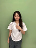 嫻柔短袖t恤女2025年夏季新款收腰翻領(lǐng)弧形下擺短款黑色半袖polo上衣 白色 卡碼拍大 M 【90-100斤】 曬單實(shí)拍圖