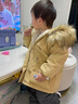 暖冬鴨鴨女童外套加絨棉衣冬裝洋氣女寶寶加厚派克服2025兒童棉服棉襖 【卡其色毛領(lǐng)外套】 140 碼建議身高1.3米 曬單實(shí)拍圖