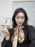 JIOESC絲巾女士絲綢真絲圍巾百搭領(lǐng)巾桑蠶絲巾老婆輕奢風(fēng)禮物母親節(jié)禮物 【淺卡其】送長輩生日禮物 曬單實拍圖