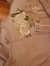 艾格城市中老年女装短袖上衣妈妈装休闲两件套宽松奶奶装棉麻套装 驼色 XXXL（110-125斤） 实拍图