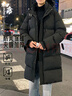 鴨鴨（YAYA）羽絨服女2025年冬季新款情侶短款立領(lǐng)小個(gè)子保暖面包服男外套HY 青光黑色 2XL 185/100A 曬單實(shí)拍圖
