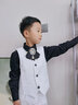 衣諾坊兒童西服馬甲套裝白色男生演出服主持花童  馬甲套裝 130碼 曬單實(shí)拍圖