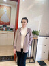 俞兆林媽媽秋裝外套女洋氣高貴2025新款格子上衣50歲春秋連帽中老年女裝 紫灰色【外套】 XL 建議115-130斤穿 曬單實(shí)拍圖