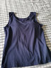 莫代爾純棉女帶胸墊背心免穿文胸罩杯一體式無(wú)鋼圈瑜伽打底內搭吊帶內衣 深藍(背心款) 3XL 140-155斤 曬單實(shí)拍圖