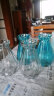 神瓶八玻玻璃干花透明花瓶欧式水培绿萝植物客厅摆件百合插描口加高花瓶 15水中花天蓝2个 实拍图