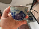 井瓷景德鎮青花瓷功夫茶具整套裝高端茶杯送長(cháng)輩領(lǐng)導客戶(hù)老師喬遷禮物 青花瓷茶具-千里江山 15頭 曬單實(shí)拍圖