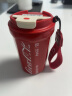 格沵（germ）可口可乐保温杯男女士翻盖咖啡保温水杯便携车载杯子390ml可乐红 实拍图