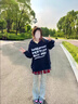 戀的春季衛(wèi)衣女2025新款春秋冬季加絨加厚學生高中初中生女生衣服外套 假兩件潮流藏青色春秋款 均碼 (可備注碼數(shù)) 曬單實拍圖