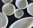 九土 手工粗陶餐具套裝復(fù)古風(fēng)碗和風(fēng)陶盤碟子碗盤家用日式粗陶食器 大湯碗 復(fù)古白 曬單實拍圖