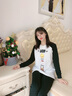 嬌銀春夏季外穿月子服春秋純棉產(chǎn)后產(chǎn)婦哺乳家居服孕期孕婦睡衣女套裝 黑白 M（建議體重100-120斤左右穿） 曬單實(shí)拍圖