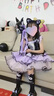 G.DUCKKIDS童裝庫洛米裙子公主裙女童連衣裙夏裝2024新款兒童蓬蓬裙夏季薄款 紫色 120 (建議110cm  6-7歲左右)c 曬單實(shí)拍圖