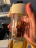 諾百紛第三代魔力球磁彈泡茶杯tritan塑料便攜健身防摔茶水杯 白色-Tritan耐高溫 1個(gè) 800ml 曬單實(shí)拍圖