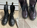 馬丁博士（Dr.Martens）1490英倫女款夏機車(chē)靴荔枝紋軟皮黑色女中幫馬丁靴 黑色 37 曬單實(shí)拍圖