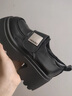 桂岐小皮鞋厚底高級感女2025春秋新款百搭英倫風(fēng)樂(lè )福松糕增高復古單鞋 黑色 38 曬單實(shí)拍圖