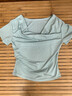 阿瑪施（AMASS）哥弟適用采購產(chǎn)品Swing Collar， Slim it and Wearable T-Shirt  豆綠色 L 【101斤-112斤】 曬單實(shí)拍圖