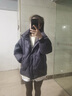 衣典零一（LEDIALYI）羽絨棉服女短款2024冬季女裝新款時(shí)尚休閑中年小個(gè)子棉襖棉衣外套 灰紫色 M （建議115斤內(nèi)） 曬單實(shí)拍圖