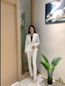 古緹琪職業(yè)裝女裝套裝氣質(zhì)女神范韓版時(shí)尚總裁西裝套裝工裝西服面試正裝 白色西裝 S 曬單實(shí)拍圖