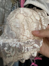 好奇蜜斯【齊娜】法式性感蕾絲內衣女純欲薄大胸顯小無(wú)鋼圈三角杯文胸套裝 香草杏霜套裝 （重工金絲描邊） M 曬單實(shí)拍圖