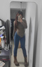 詩蘭倫薩（SHILANLUNSA）超高腰彈力牛仔褲女2023年秋季顯瘦三排扣百搭緊身小腳鉛筆褲女 復(fù)古藍 32（140-150斤） 曬單實拍圖