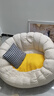 柚公館懶人沙發(fā)臥室家用可躺可睡網(wǎng)紅豆袋陽(yáng)臺休閑躺椅臥室榻榻米小沙發(fā) 米白拼黃色-雙人大號-雪花絨 曬單實(shí)拍圖