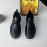 Jeep吉普男鞋秋季新款休閑皮鞋男厚底防滑英倫風(fēng)豆豆鞋真牛皮休閑鞋男 黑色 【標準皮鞋碼】 41 (255mm) 曬單實(shí)拍圖