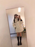 艾柔丹羽絨服女冬季新款女裝韓版時尚中長款百搭顯瘦小個子加厚女士外套 黑色 M(建議110-130斤) 曬單實拍圖
