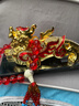 車(chē)咔咔 高檔汽車(chē)擺件車(chē)載貔貅麒麟車(chē)上車(chē)內裝飾用品香水座儀表臺裝飾擺件 彩釉合金+紅轉運珠 款式 曬單實(shí)拍圖