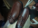 金邁王男鞋春秋季商務(wù)休閑皮鞋男中年爸爸鞋男士真皮頭層牛皮軟底大頭鞋 棕色 45 曬單實(shí)拍圖