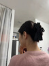卓可可赫本風(fēng)黑色蝴蝶結(jié)抓夾女大號高級感盤發(fā)網(wǎng)紅發(fā)夾后腦勺鯊魚夾頭飾 亮黑【蝴蝶結(jié)抓夾】 曬單實拍圖