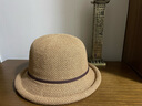 柳欣 春秋帽子遮陽(yáng)帽時(shí)尚草帽女小檐防曬日系百搭盆帽韓版潮小禮帽 奶咖色 可調節 曬單實(shí)拍圖