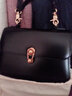 拉菲斯汀包包2025新款單肩斜挎女士紅色結婚新娘手提婚包 621292 騎士黑 曬單實(shí)拍圖