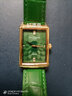 上海（SHANGHAI）手表女士自動(dòng)機械表 鏡耀系列小方表輕奢鑲鉆國表女表禮物 SL70 金殼綠面【單圈鑲鉆】 曬單實(shí)拍圖