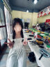 QVNL純欲風(fēng)學(xué)生裙子連衣裙2024夏季新款少女感小白裙學(xué)院甜美夏天女裝 米白色連衣裙  S 曬單實(shí)拍圖