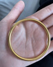 紅色年輪兩世歡黃金手鏈女三生三世素圈古法手鐲足金手串送女友新年禮物 古法手鐲【56mm】金重約12克 曬單實(shí)拍圖