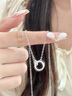 老鳳祥輕奢侈S925銀項鏈女莫比烏斯環(huán)首飾生日紀念日禮物送女友老婆 莫比烏斯環(huán)項鏈*精美禮盒 曬單實(shí)拍圖