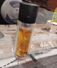 花間道玻璃杯男士雙層茶水分離杯車(chē)載水杯一鍵開(kāi)蓋耐高溫泡茶杯禮品茶杯 玻璃黑色禮盒裝 300ml 曬單實(shí)拍圖