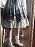洛麗塔Lolita裙子全套冬季圣誕水晶球雪人復(fù)古宮廷緞面反光灰春秋長袖連衣裙 裙撐 M 曬單實拍圖