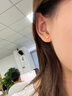 中國黃金（CHINA GOLD）愛心黃金耳釘女足金結(jié)婚耳環(huán)耳飾七夕情人節(jié)禮物送女友老婆生日 足金鏤空愛心耳釘 曬單實拍圖
