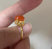 奈維斯汀南紅瑪瑙戒指女925銀金鑲玉開(kāi)口富貴高級(jí)食指戒520禮物 適合范圍13-14cm 曬單實(shí)拍圖