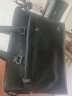 法国COW公文包 男士商务休闲复古手提包  大容量男包 C-8609横款 典雅黑 实拍图