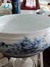 恒古（Heregur）功夫茶具茶道配件 8英寸圓形茶盤(pán)茶船茶海茶池儲蓄水式雙層茶臺青花陶瓷易收納茶盤(pán) 青花牡丹 20cm單獨茶盤(pán) 曬單實(shí)拍圖