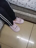 冬天穿的帶后跟的棉拖鞋包腳拖鞋女男包跟帶跟室內(nèi)家用保暖家居可愛毛絨軟底 粉色-眉眼兔 38-39(適合37-38碼) 曬單實(shí)拍圖