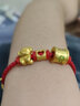京越隆黃金麻將手鏈大三元轉(zhuǎn)運(yùn)珠紅中發(fā)財(cái)白路路通串珠3D硬金足金手鏈繩 黃金中發(fā)白約1-1.1g+紅皮繩 曬單實(shí)拍圖