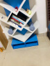 爱沐歌 简易书架落地创意心形置物架小书架树形桌上绘本架 5心-蓝+白色 实拍图
