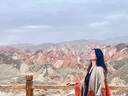 恒源祥品牌山羊絨圍巾女2024新款民族風(fēng)披肩外搭斗篷披風(fēng)冬季旅游穿搭 嘉色年華橘色 [川西降溫必備披 曬單實拍圖