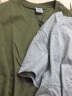 A21短袖T恤男装夏季新款简约基础多色打底衫情侣T恤新疆棉易穿搭 橄榄绿 165/80A/S 实拍图