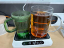 普芝加熱杯墊恒溫55度杯墊可調溫宿舍家用辦公室暖茶熱牛奶神器保溫加熱飯盒養生暖杯小型暖菜帶飯神器 BD33白色+304不銹鋼飯盒1L 曬單實(shí)拍圖